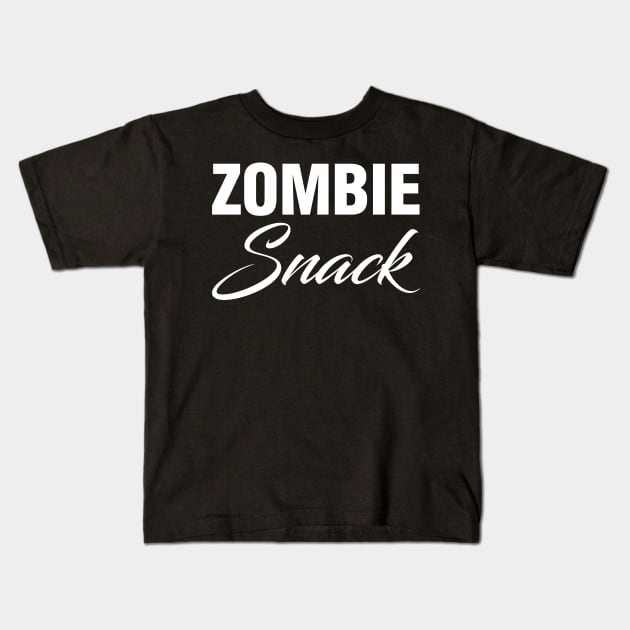 Zombie Snack Kids T-Shirt by CityNoir